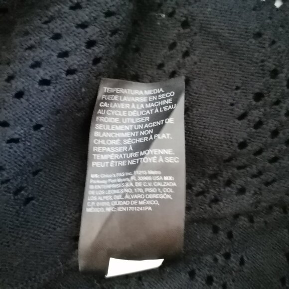 White House Black Market Women's Black Open Front Trim Shrug Sweater Size Small - Picture 8 of 8